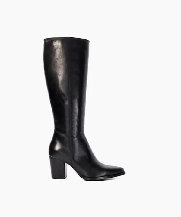 Dune London Knee High Boots Silahs Black Leather Western Knee High Boots Dune London Black 8211 Women Dune London Knee High Boots Silahs Black Leather Western Knee High Boots Dune London Black 8211 Women