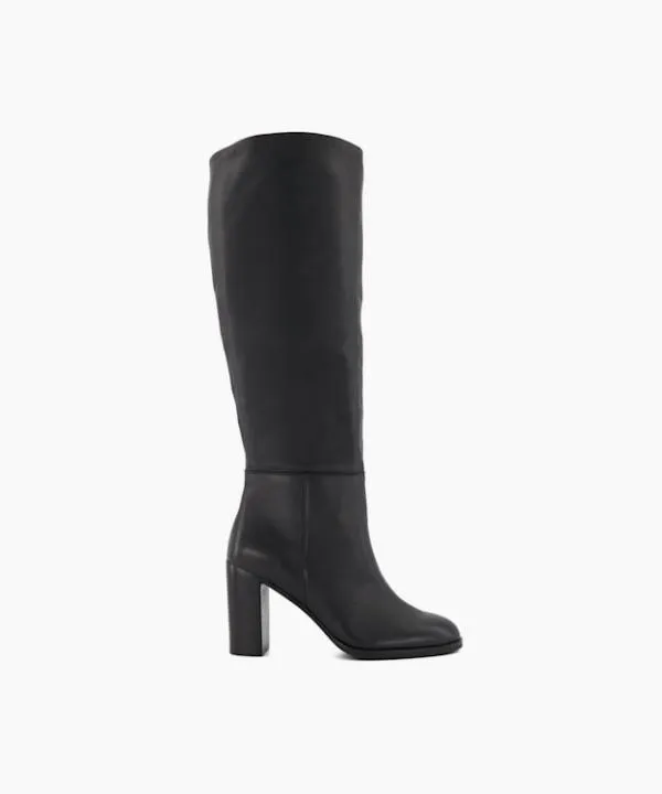 Dune London Knee High Boots Sisily Black BlockHeeled Leather KneeHigh Boots Dune London Black 8211 Women Dune London Knee High Boots Sisily Black BlockHeeled Leather KneeHigh Boots Dune London Black 8211 Women