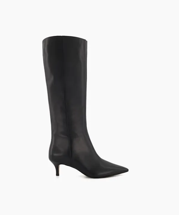Dune London Knee High Boots Smooth Black Knee High Kitten Heel Boots Dune London Black 8211 Women Dune London Knee High Boots Smooth Black Knee High Kitten Heel Boots Dune London Black 8211 Women