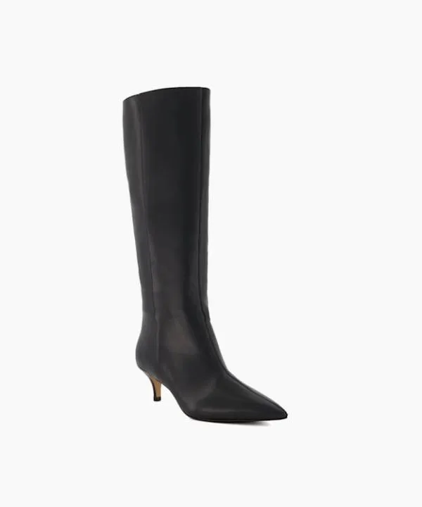 Dune London Knee High Boots Smooth Black Knee High Kitten Heel Boots Dune London Black 8211 Women Dune London Knee High Boots Smooth Black Knee High Kitten Heel Boots Dune London Black 8211 Women