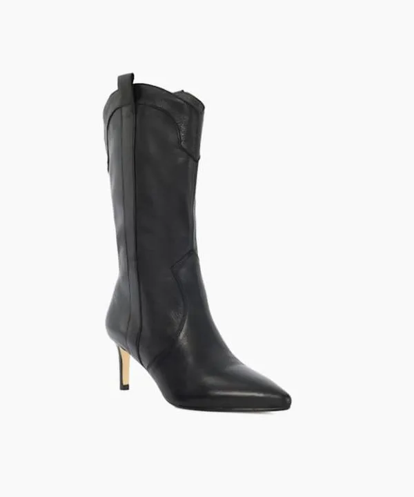 Dune London Knee High Boots Sour Black Pointed Toe Mid Calf Western Boots Dune London Black 8211 Women Dune London Knee High Boots Sour Black Pointed Toe Mid Calf Western Boots Dune London Black 8211 Women