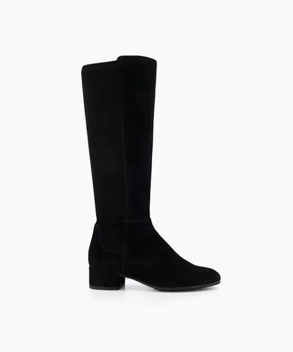 Dune London Knee High Boots Tayla Black StretchSuede KneeHigh Boots Dune London Black Suede 8211 Women Dune London Knee High Boots Tayla Black StretchSuede KneeHigh Boots Dune London Black Suede 8211 Women