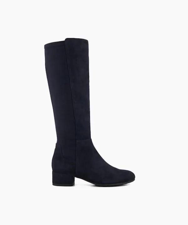 Dune London Knee High Boots Tayla Navy StretchSuede KneeHigh Boots Dune London Blue 8211 Women Dune London Knee High Boots Tayla Navy StretchSuede KneeHigh Boots Dune London Blue 8211 Women