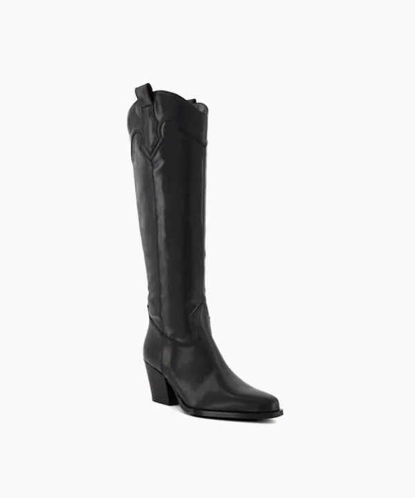 Dune London Knee High Boots Tennessee Black Leather KneeHigh Western Boots Dune London Black 8211 Women Dune London Knee High Boots Tennessee Black Leather KneeHigh Western Boots Dune London Black 8211 Women