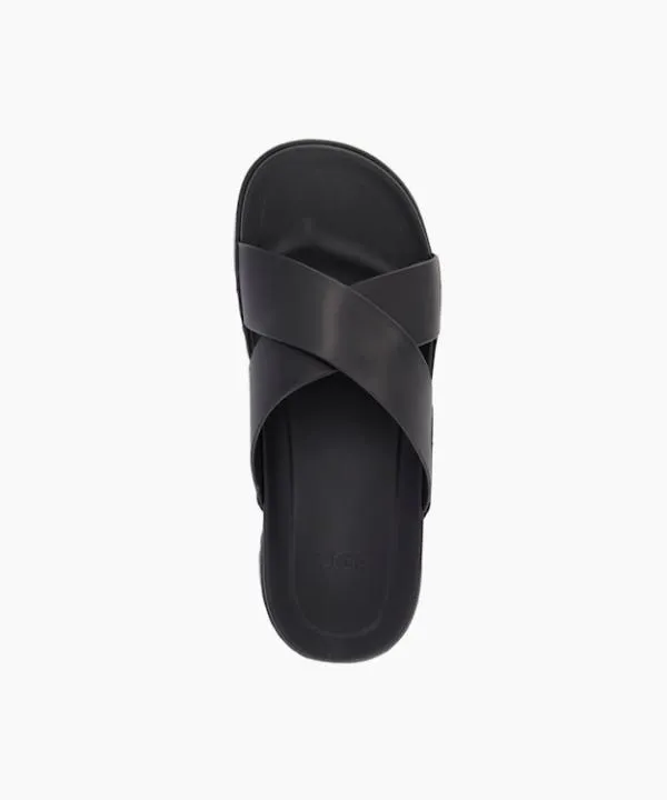 Dune London Leather Sandals Wainscott Slide Black Leather Slider Sandals Dune London Black 8211 Men