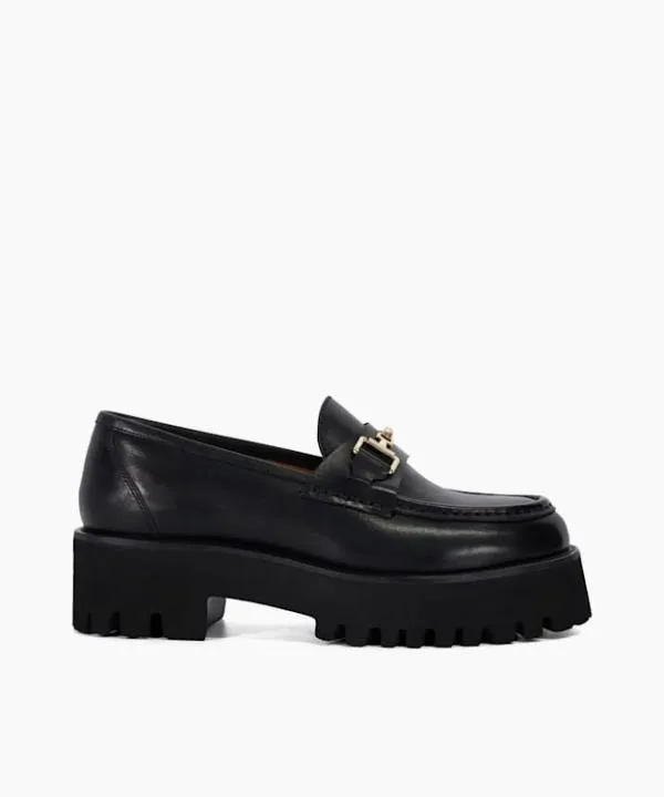 Dune London Loafers Groundbreaking Black Chunky Branded Snaffle Trim Loafer Dune London Black 8211 Women