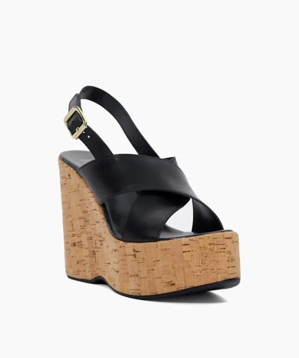 Dune London Platform Sandals Kaiden Black Leather Wedge Heel Sandals Dune London Black 8211 Women Dune London Platform Sandals Kaiden Black Leather Wedge Heel Sandals Dune London Black 8211 Women