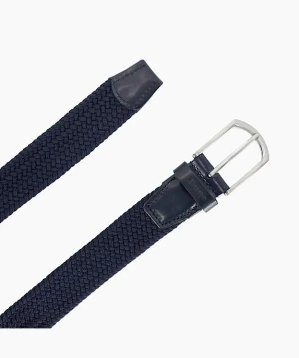 Dune London Purses Omar Navy Woven Belt Dune London Blue 8211 Men