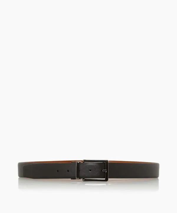 Dune London Purses Opra Tan Reversible Leather Belt Dune London Brown 8211 Men