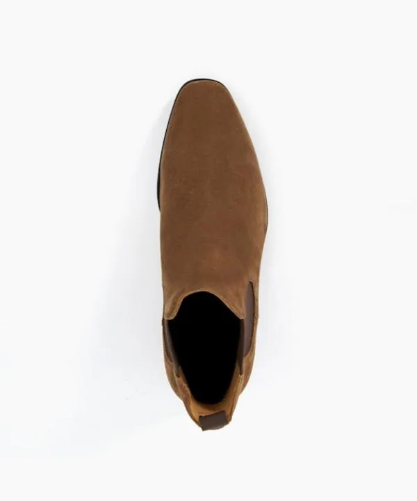 Dune London Smart Boots Mandatory Brown Wide Fit Leather Chelsea Boots Dune London Brown 8211 Men