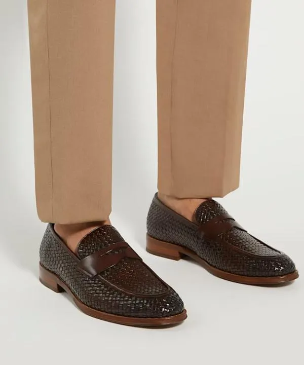 Dune London Smart Shoes Saharas Brown Leather Woven Loafers Dune London Brown 8211 Men Dune London Smart Shoes Saharas Brown Leather Woven Loafers Dune London Brown 8211 Men