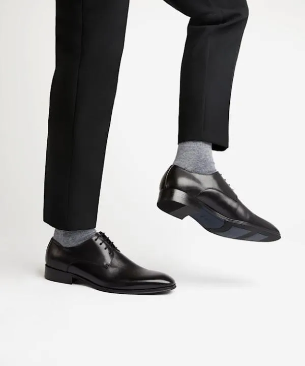 Dune London Smart Shoes Satchel Black Wide Fit Leather Gibson Shoes Dune London Black 8211 Men