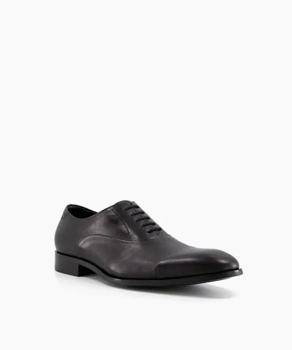 Dune London Smart Shoes Secrecy Black Wide Fit Leather Oxford Shoes Dune London Black 8211 Men
