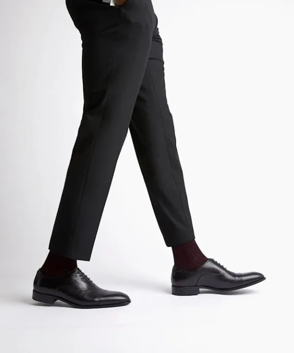 Dune London Smart Shoes Secrecy Black Wide Fit Leather Oxford Shoes Dune London Black 8211 Men