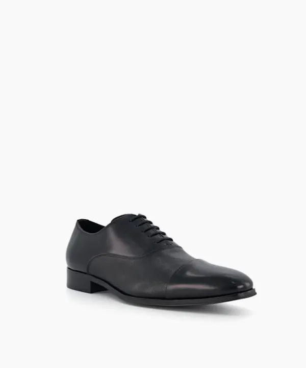 Dune London Smart Shoes Slating Black Wide Fit Leather Oxford Shoes Dune London Black 8211 Men