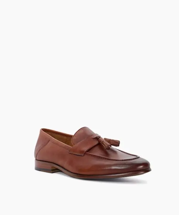 Dune London Smart Shoes Supremium Tan Leather Crush Back Tassel Loafer Dune London Brown 8211 Men Dune London Smart Shoes Supremium Tan Leather Crush Back Tassel Loafer Dune London Brown 8211 Men