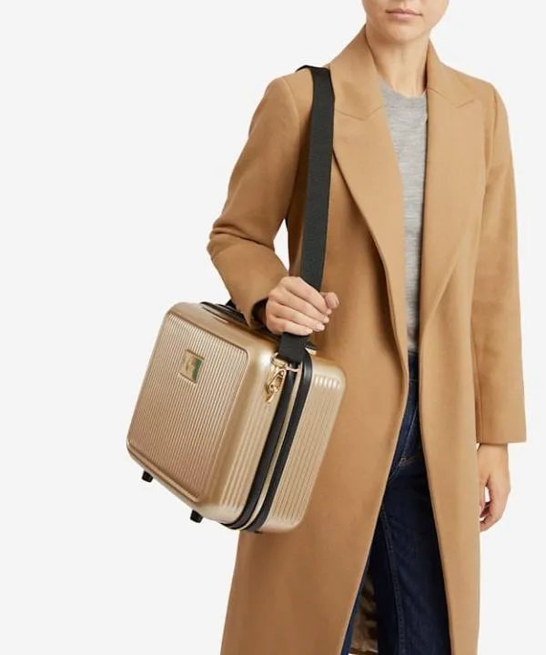 Dune London Suitcases and Luggage Olive Vanity Gold Travel Vanity Case Dune London Metallic 8211 Women