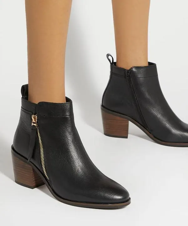 Dune London Wide Fit Boots Paicing Black Block Heel Side Zip Boots Dune London Black 8211 Women Dune London Wide Fit Boots Paicing Black Block Heel Side Zip Boots Dune London Black 8211 Women