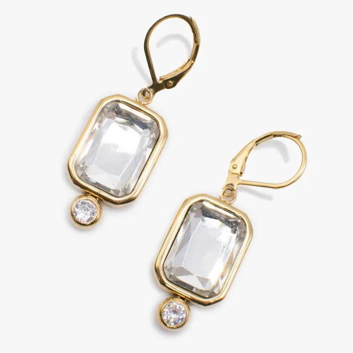 Emerald Cut Crystal Drop Earrings Stainless Steel Gold Women Alex And Ani Easter Emerald Cut Crystal Drop Earrings Stainless Steel Gold Women Alex And Ani Easter