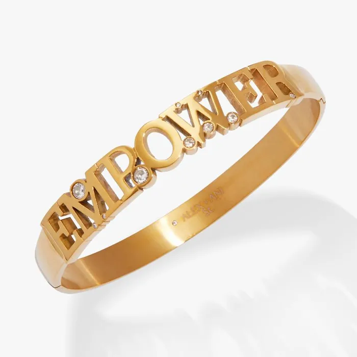 Empower Hinge Bracelet Stainless Steel Gold Women Alex And Ani Strength Protection Empower Hinge Bracelet Stainless Steel Gold Women Alex And Ani Strength Protection