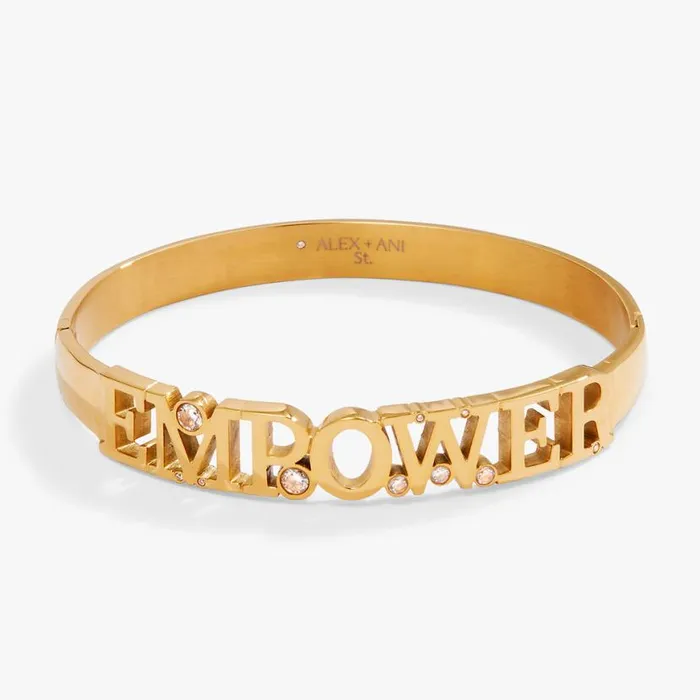 Empower Hinge Bracelet Stainless Steel Gold Women Alex And Ani Strength Protection Empower Hinge Bracelet Stainless Steel Gold Women Alex And Ani Strength Protection