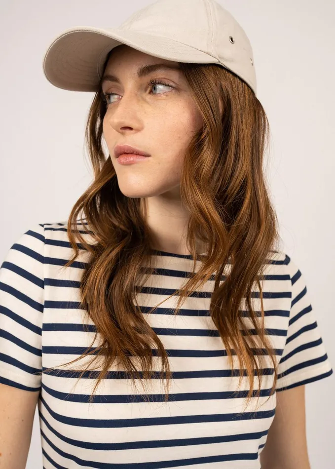 Etrille Ii Nautical Stripe Tee With Short Sleeves Soft Cotton Ecrunavy Women Saint James Breton Striped Shirts