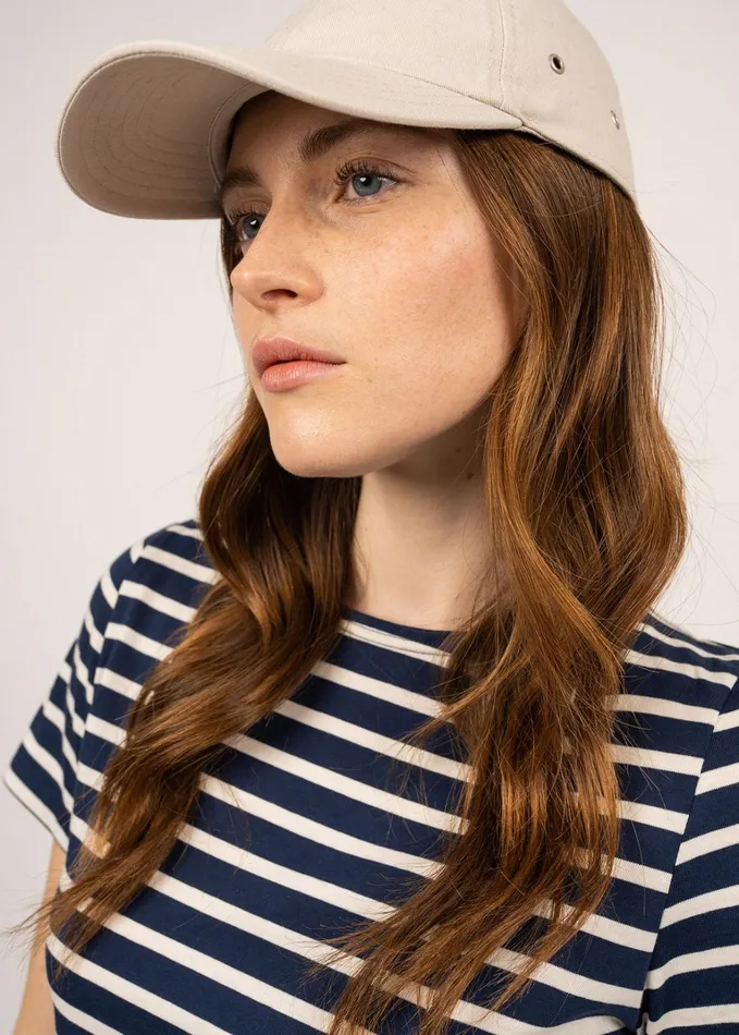 Etrille Nautical Stripe Tee With Short Sleeves Soft Cotton Navyecru Women Saint James Breton Striped Shirts