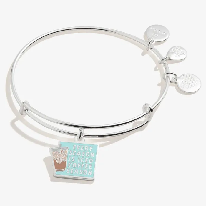 Every Season Is Iced Coffee Season039 Charm Bangle Bracelet Shiny Silver Women Alex And Ani Iconic Alex And Ani Every Season Is Iced Coffee Season039 Charm Bangle Bracelet Shiny Silver Women Alex And Ani Iconic Alex And Ani