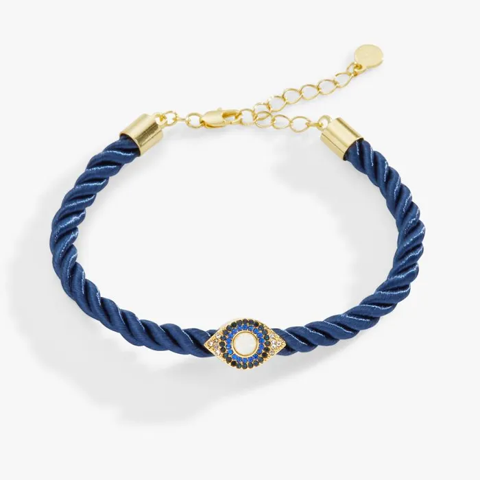Evil Eye Adjustable Cord Bracelet Gold Women Alex And Ani Strength Protection