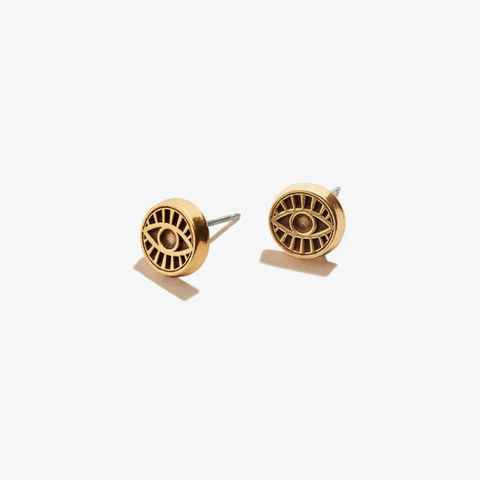 Evil Eye Circle Stud Earrings Rafaelian Silver Women Alex And Ani Earrings