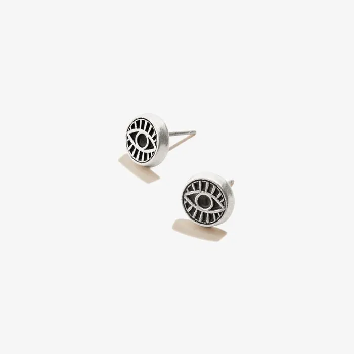 Evil Eye Circle Stud Earrings Rafaelian Silver Women Alex And Ani Strength Protection Evil Eye Circle Stud Earrings Rafaelian Silver Women Alex And Ani Strength Protection