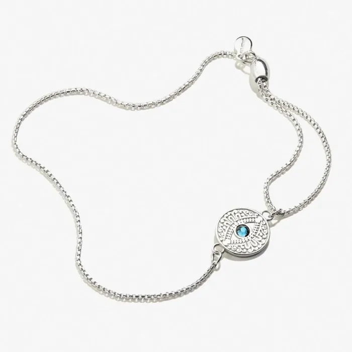 Evil Eye Crystal Pull Chain Bracelet Sterling Silver Women Alex And Ani Spiritual Religious Evil Eye Crystal Pull Chain Bracelet Sterling Silver Women Alex And Ani Spiritual Religious