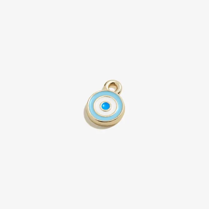 Evil Eye Hoop Earring Charm Shiny Gold Women Alex And Ani Charms For Earrings