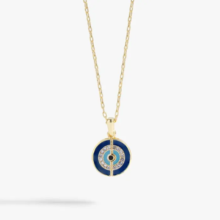 Evil Eye Mantra Necklace Gold Women Alex And Ani Strength Protection