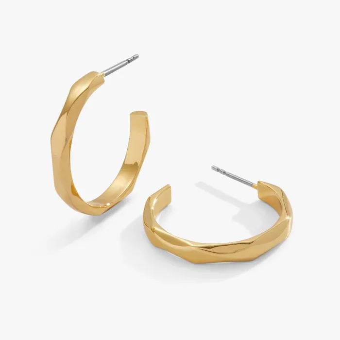 Faceted Hoop Earrings Gold Women Alex And Ani Earrings Faceted Hoop Earrings Gold Women Alex And Ani Earrings
