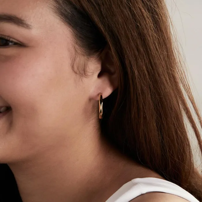 Faceted Hoop Earrings Gold Women Alex And Ani Earrings Faceted Hoop Earrings Gold Women Alex And Ani Earrings