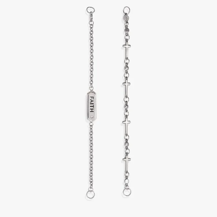 Faith Stranded Bracelet Set Stainless Steel Silver Women Alex And Ani Bracelets Faith Stranded Bracelet Set Stainless Steel Silver Women Alex And Ani Bracelets