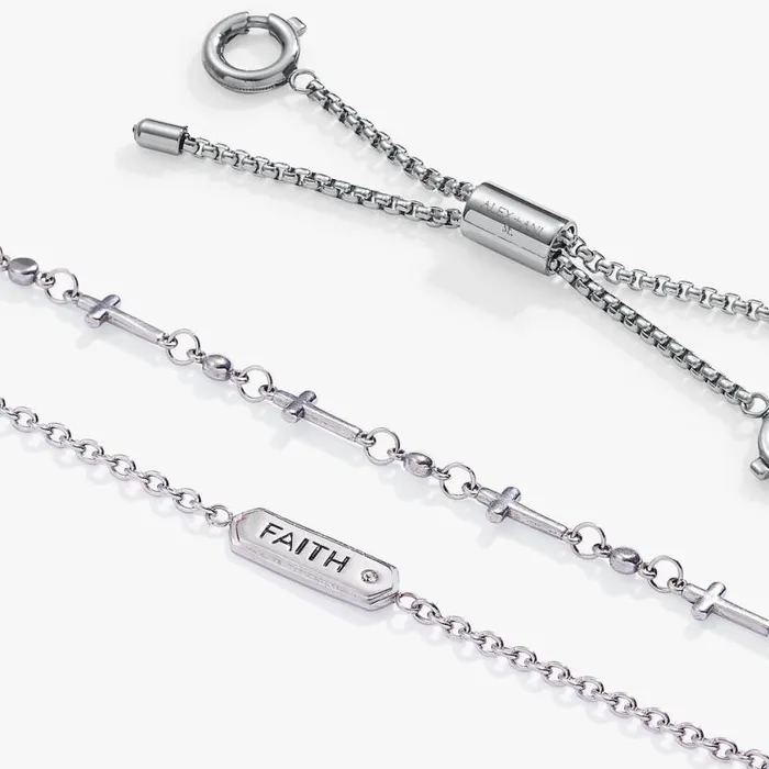 Faith Stranded Bracelet Set Stainless Steel Silver Women Alex And Ani Bracelets Faith Stranded Bracelet Set Stainless Steel Silver Women Alex And Ani Bracelets