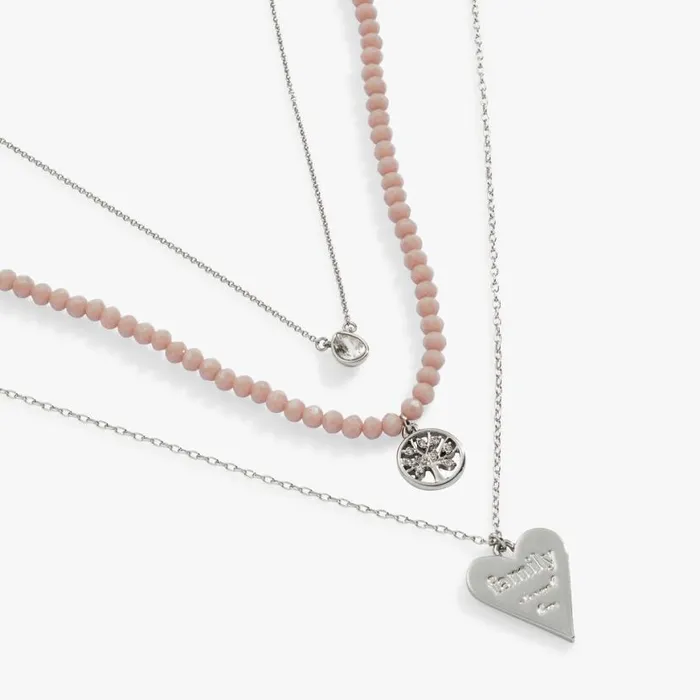 Family Layered Necklace Set Silver Women Alex And Ani Necklaces