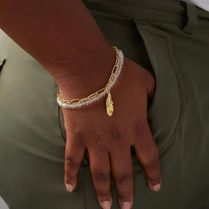 Feather Chain Bracelet Gold Women Alex And Ani Faith Hope