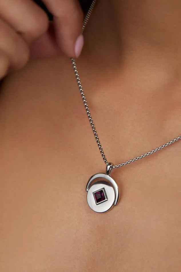 February Birthstone And Flower Flip Charm Necklace Stainless Steel Gold Women Alex And Ani Necklaces February Birthstone And Flower Flip Charm Necklace Stainless Steel Gold Women Alex And Ani Necklaces