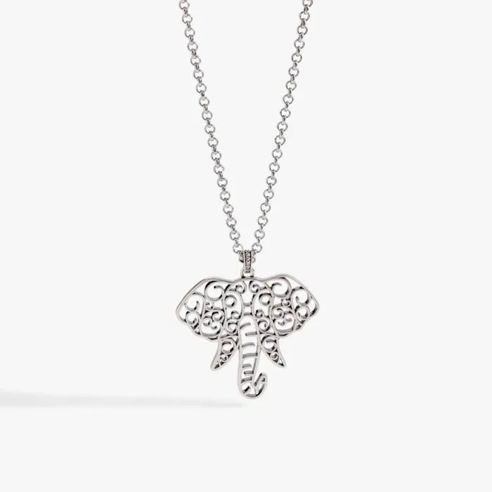 Filigree Elephant Adjustable Necklace Silver Women Alex And Ani Necklaces