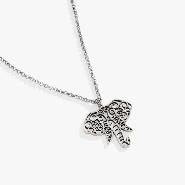 Filigree Elephant Adjustable Necklace Silver Women Alex And Ani Necklaces Filigree Elephant Adjustable Necklace Silver Women Alex And Ani Necklaces