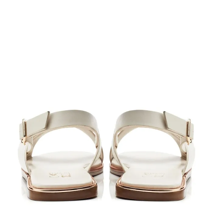 Flat Sandals Women Moda In Pelle Novva Off White Porvair
