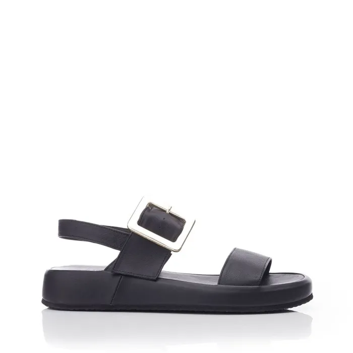Flatform Sandals Women Moda In Pelle Bsoleful BForce Black Leather