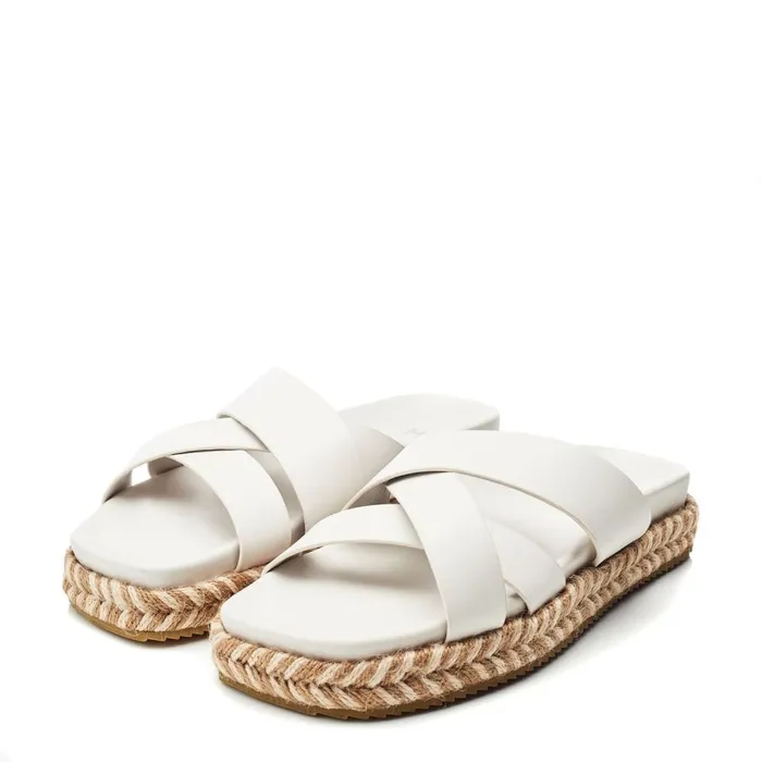 Flatform Sandals Women Moda In Pelle Morornie Off White Porvair