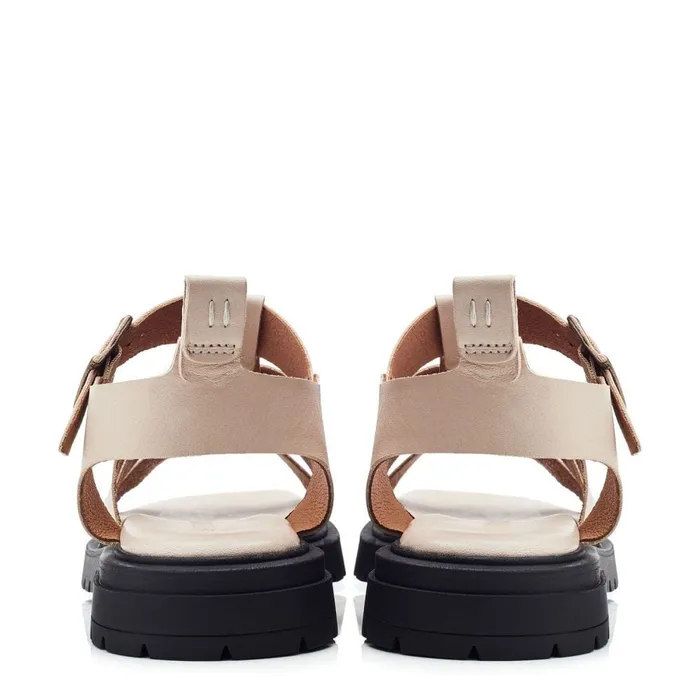 Flatform Sandals Women Moda In Pelle Shoon Sh Inshore Off White Leather