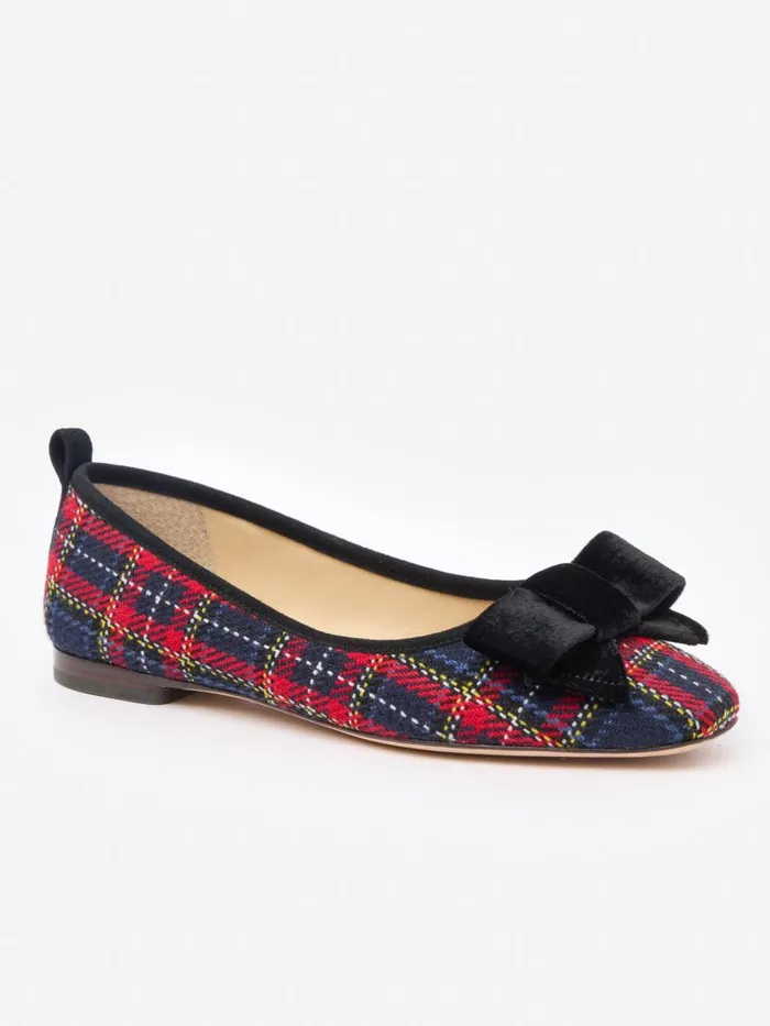 Flats Women JMcLaughlin Luella Flats In Tartan Navyred