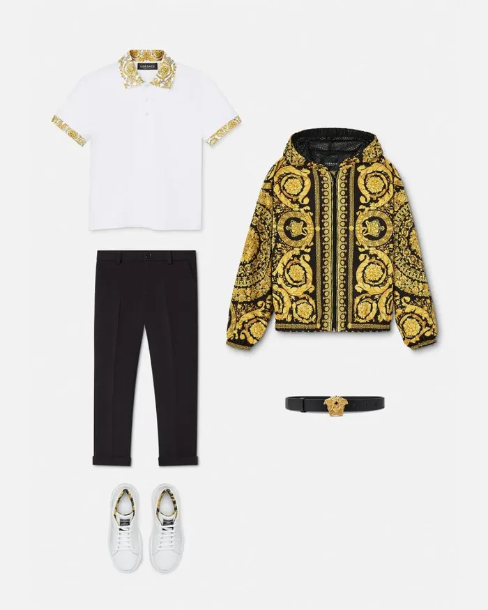 Formal Kids Pants Black Children Versace Clothing