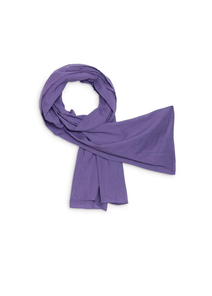 Foulard Evasion Long Cotton Oversize Scarf Purple Men Saint James